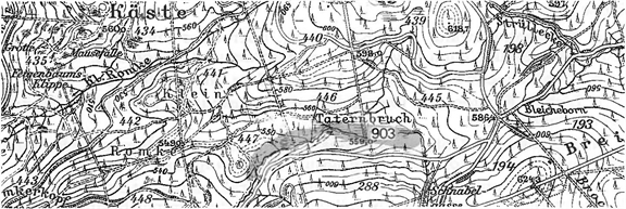 Detailkarte zur Lage des Moorgebiets 903 (Taternbruch)