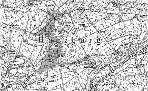Detailkarte zur Lage des Moorgebiets 904 (Riefenbruch)