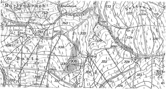 Detailkarte zur Lage des Moorgebiets 906 (Radaubruch)